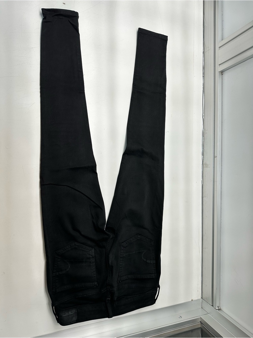 American Eagle Outfitters Black Skinny Distressed‎ Jeggings Size 2